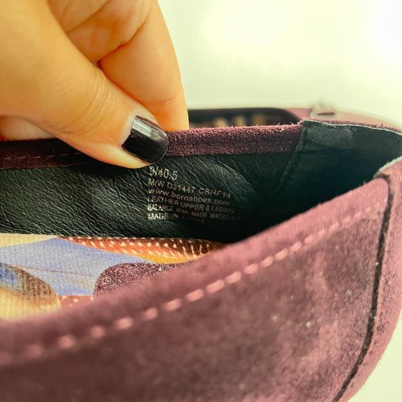 Born Womens Masia Chianti Ballet Flats Size 9 Maroon Suede‎ Cap Toe D3144… - Picture 7 of 8